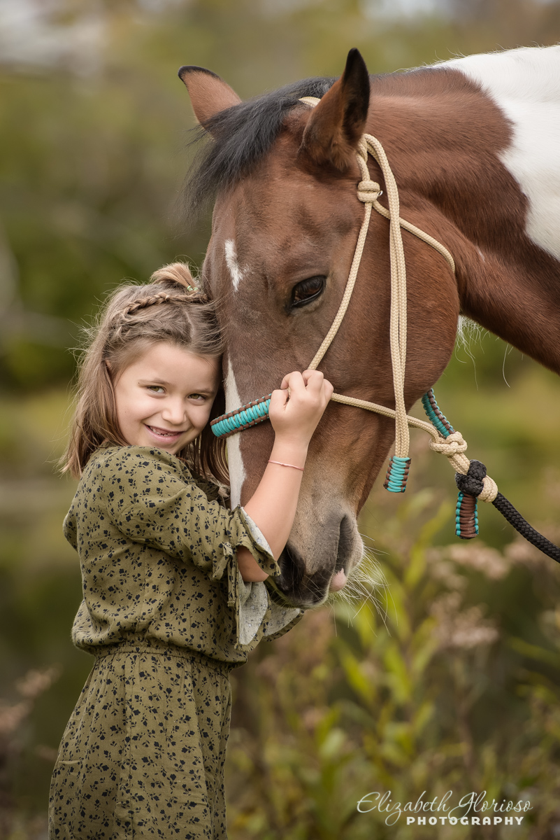 Girl portrait with horse Aurora Ohio