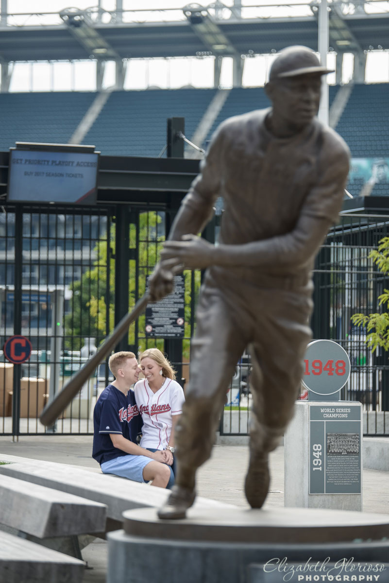 Cleveland Indians engagement session in Cleveland Ohio at Progressive Field