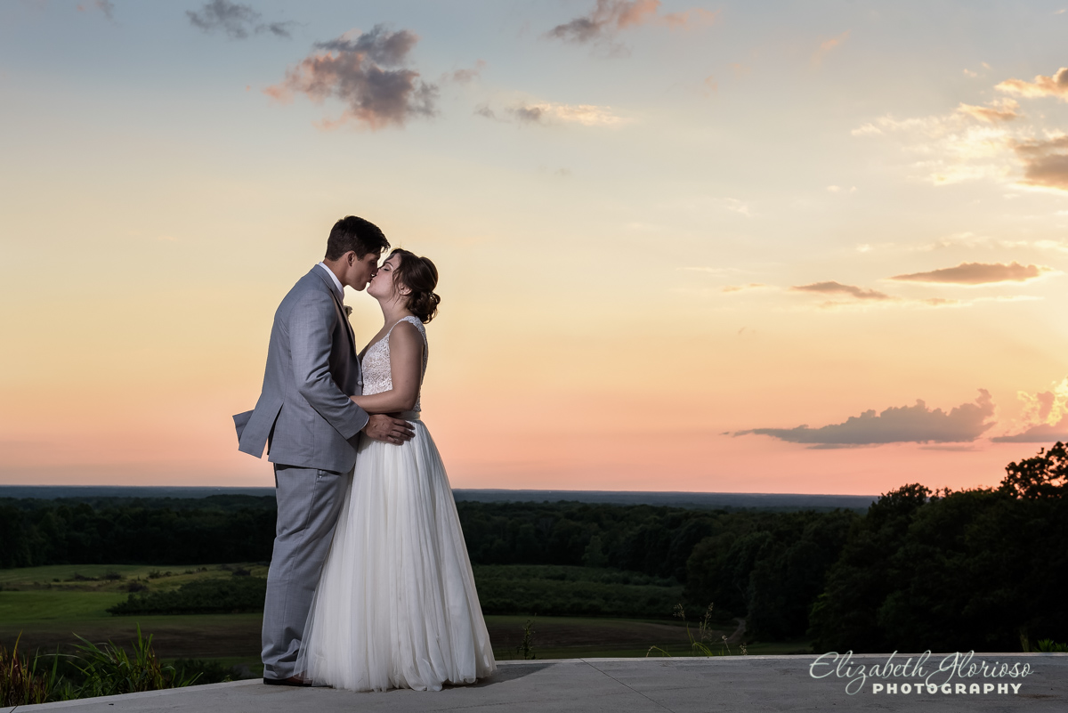 Sunset wedding portrait at Mapleside Farm Brunswick Ohio